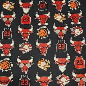Gildan Black Tee with Red and White Graphics